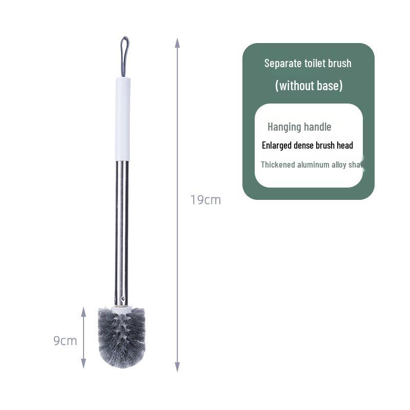 Wall-Mounted No-Dead-Corner Toilet Brush Set with Long Handle
