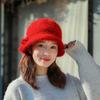Winter Knitted Hat Wool Hat Fleece Warm Ear Protection Fashion Soft Comfortable Basin Hat Bucket Hat Hand Crocheted Ladies