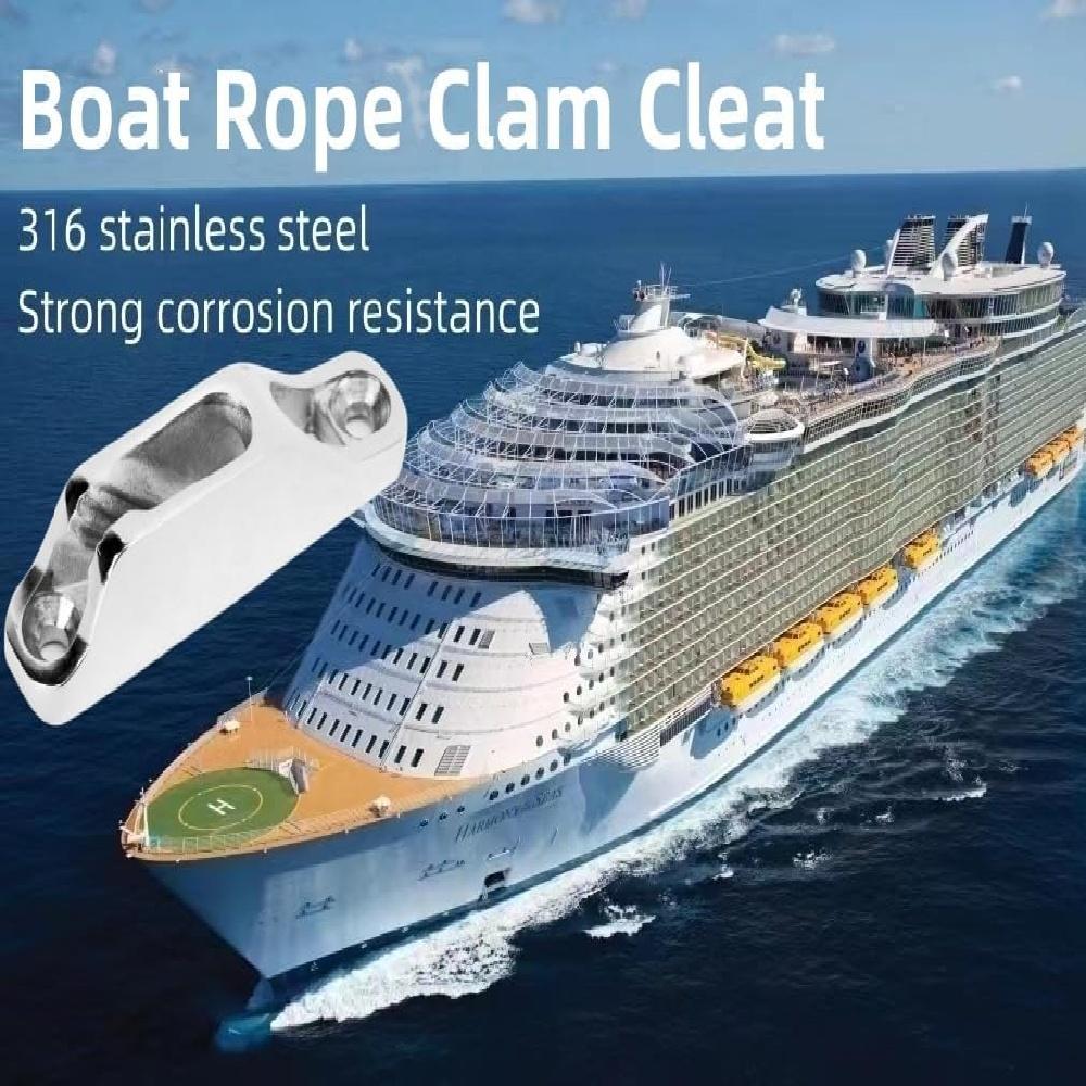Námořní lano Svorka mušle, 18 X 82mm Námořní třída 316 Nerezová ocel Svorka mušle Pro lano 3 až 6mm Hardware lanové svorky Námořní Kajakové příslušenství