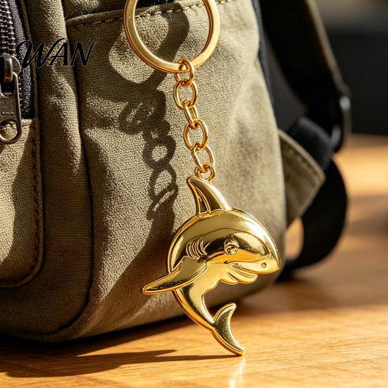 Unique Keychain Pendant Shark Lightweight Metal Creative Sea Themed Compact Keychains Bag Charms for Men Women Car Keys Stylish