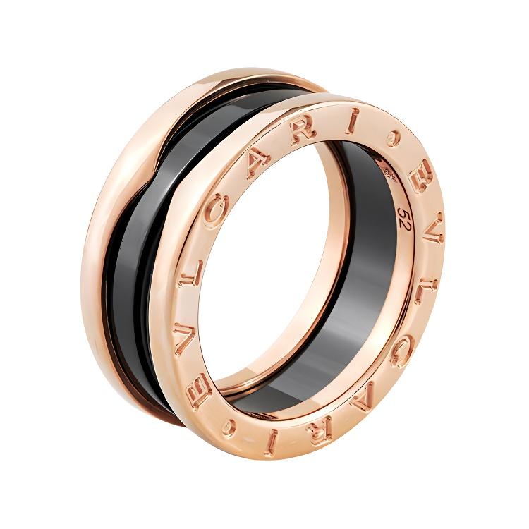 

BVLGARI B.Zero1 Вузький Подвійний Каблучка З Гравіюванням Літер 18K Рожеве Золото Каблучка Жіночі каблучки AN855962 Box,Warranty Not Included,57