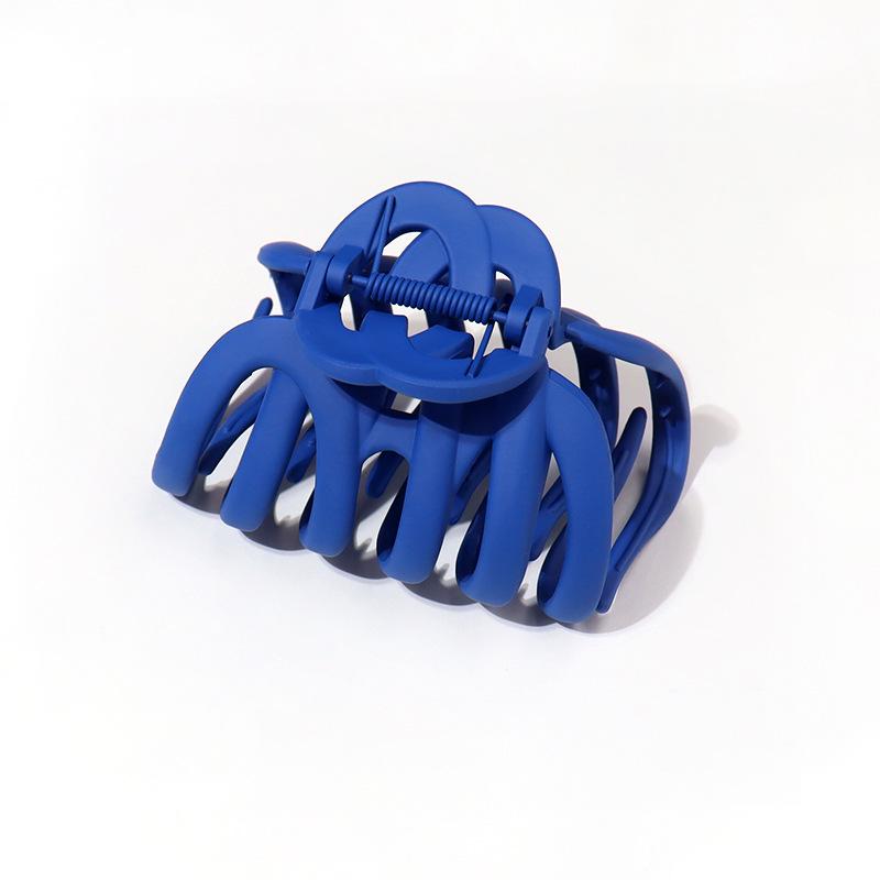 

Colorful Frosted Matte Watermelon Hair Clip - Large Shark Claw Barrette Accessory синий