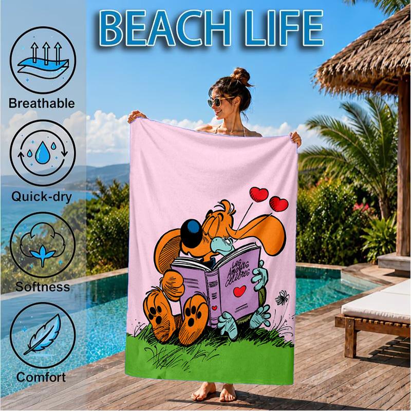Kiss Boule Adventure Beach Towel, Microfiber Beach Towel, Perfect For Pool, Beach, Travel, Home Decor Beach Party Fan Gifts