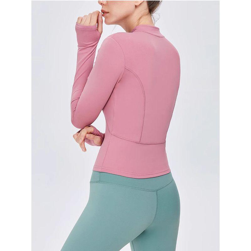 Nude Feel Stand-up Collar Slim Fit Slim Looking Women's Long-Sleeved Sports Jacket