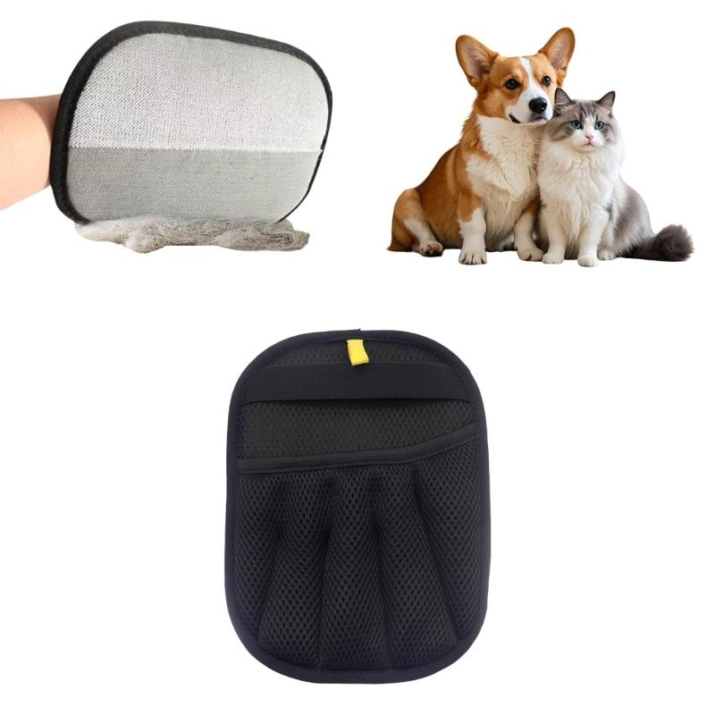 Reusable 5 Finger Pet Hair Remover Glove Static Electricity Effectively Removes Hair From Furniture Clothes Car Seat