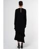 GREEDILOUS Asymmetrical Black Ruffle Dress