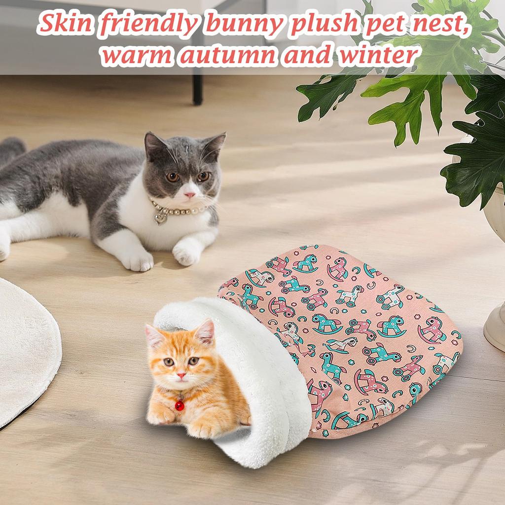 And Dog Winter Sleeping Bag, Pet Indoor Sleeping Bag, Cozy Pet Cave Tunnel Bag, Cute Pet Indoor Sleeping Bag, Wrap Comfortable Winter Sleeping Bag