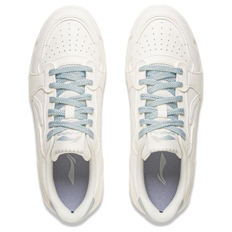 Li Ning Vitality Classic Fashion Versatile Youthful White Sneakers Women Sneakers Blue AGCV180-6