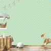 Mint and lime vichy check wallpaper for living room and bedroom 50x1000
