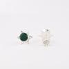 Green Onyx Gemstone 925 Sterling Silver Jewelry Handcrafted Wedding Studs 0.44" EE-175-19