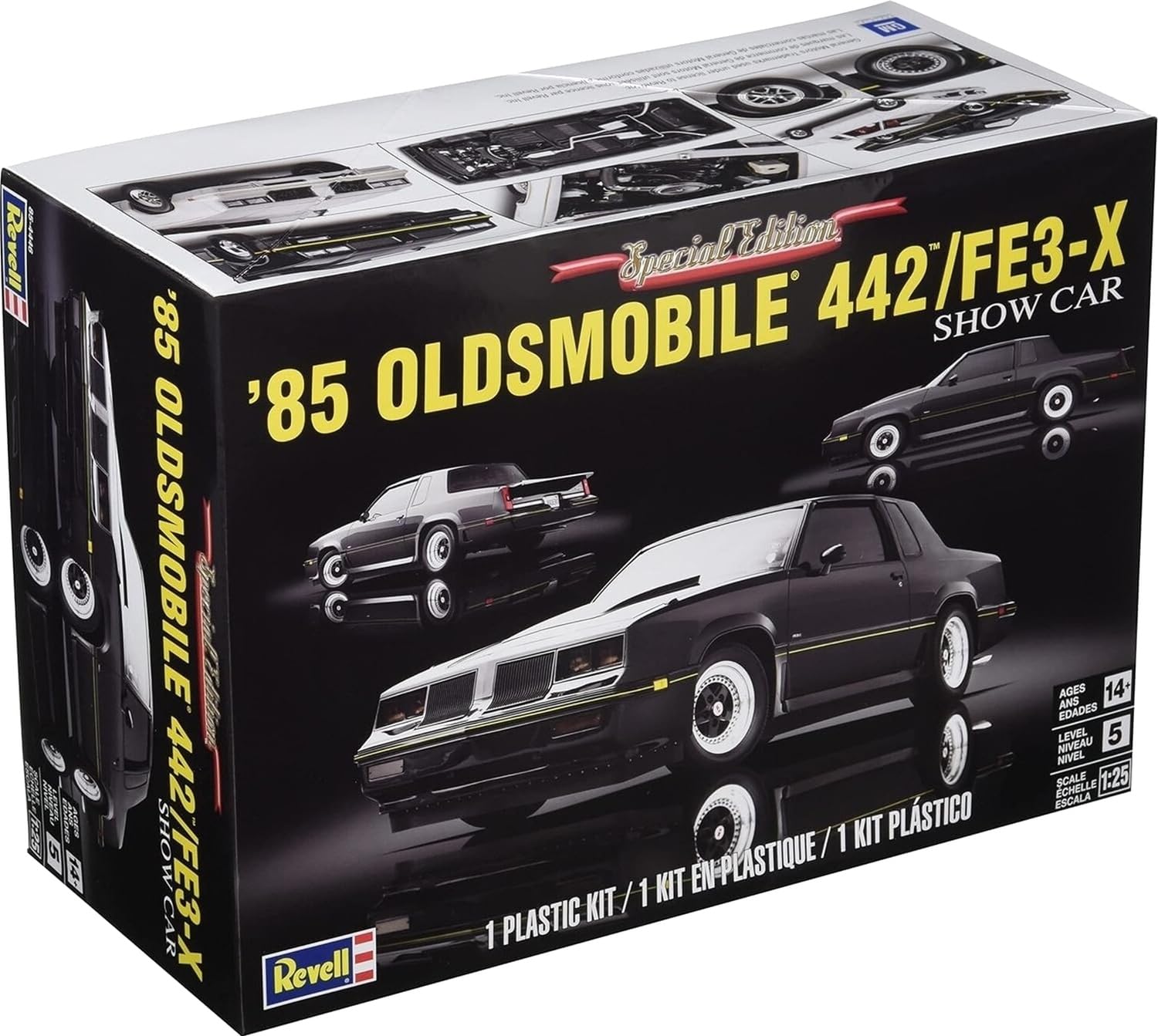 Revell и Revell Scale 1985 Oldsmobile Шоу-кар Пластиковый Сборный Набор 4446 (Германия) (американский) 1/25 442/FE3-X