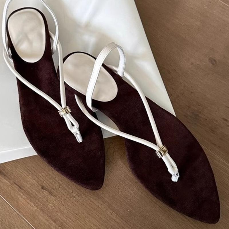 Fashion Pointed Toe Women Sandals Casual Flats Shoes Fashion Clip Toe Shoes Woman Walking Cozy Sandals 2025 Summer Dress Zapatos Female