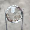 71 Carat Round Cut Beautiful White Glass Stone, Loose Stone, 27 MM Size Round Stone.