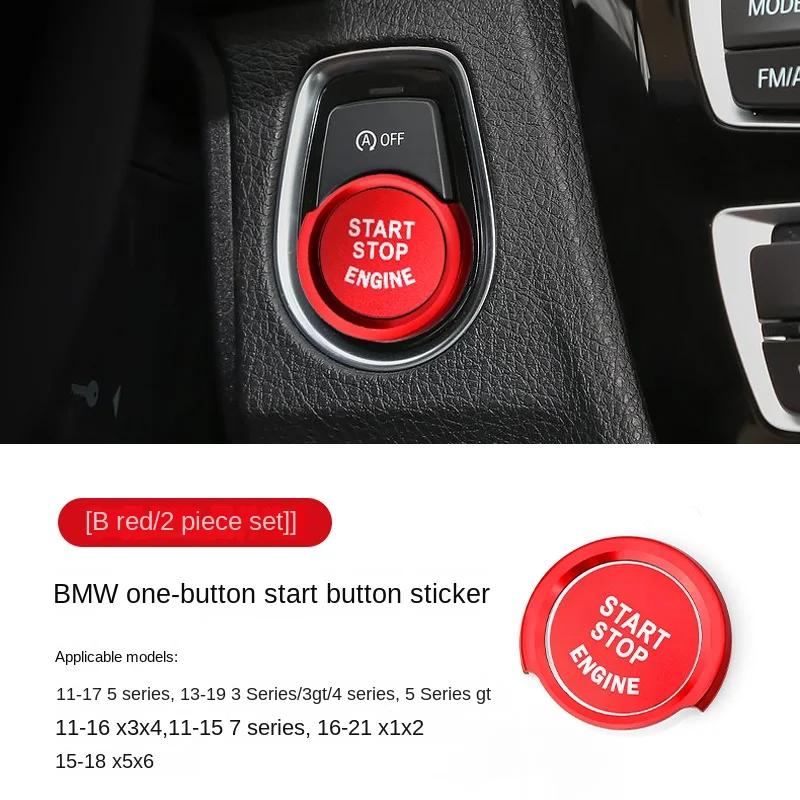 Car Start Stop Engine Button Cover for BMW Series 1 3 4 5 GT X1 X2 X3 X4 Aluminum Ignition Ring Trim Interior Decor Accessories