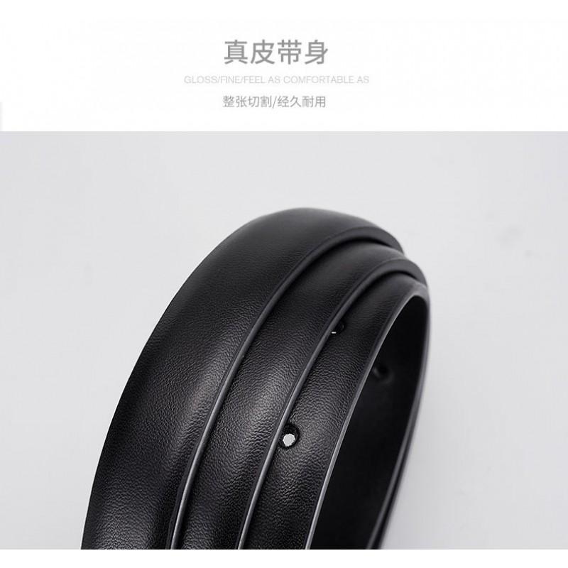 Genuine Leather Womens Belt With Alloy Pin Buckle Slim 1.8cm Width Sweet Chic Style Jeans Office Date Outfits