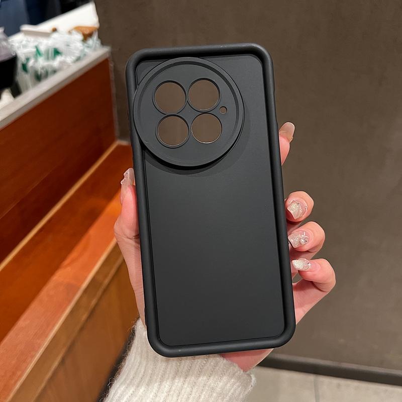 

Жидкий силиконовый мягкий чехол для телефона OnePlus 13 13R 11R ACE 5 3 2 противоударный матовый бампер для защиты линз от падения OnePlus ACE 5 чёрный