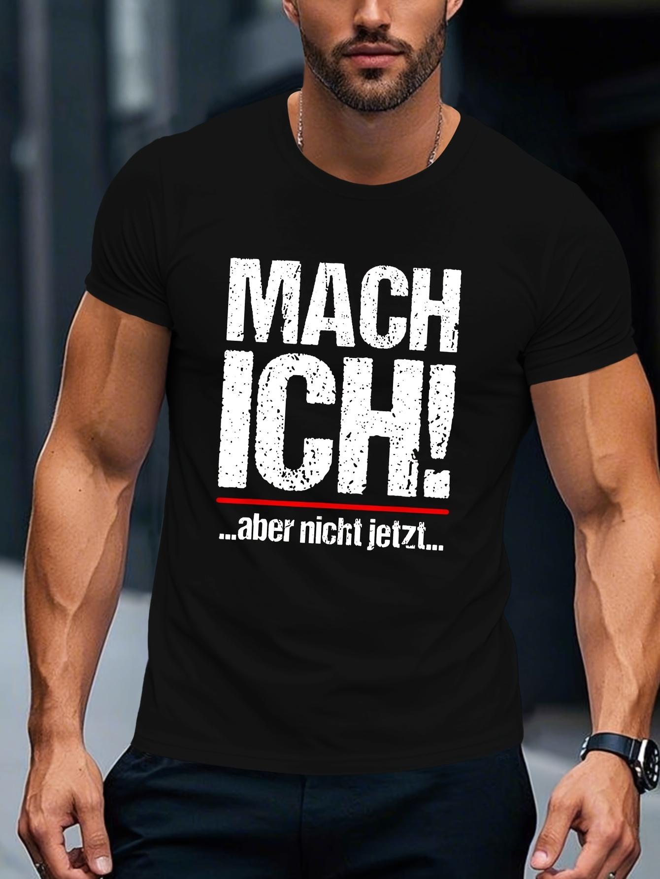 Men s T-Shirt Y2K With Bold and German White Plus Size XL