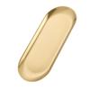 Stainless Steel Oval Tray Prevent Slip Flat Bottom Thickened Decorative Gold Storage Tray for