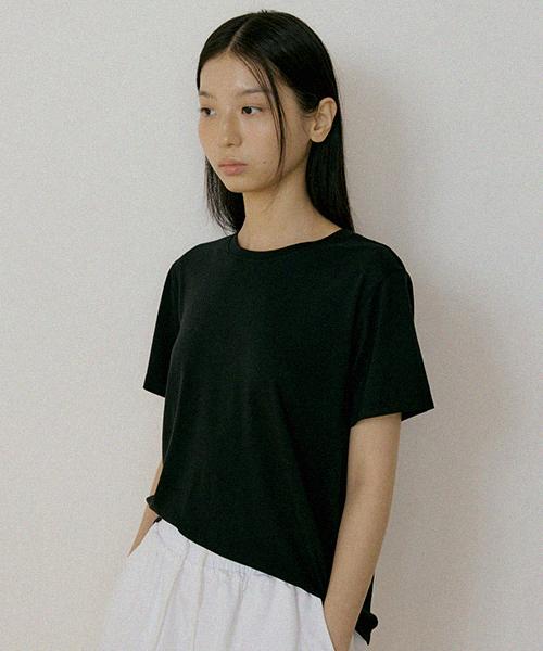 Lingseoul Tencel Blended Round Top-Black
