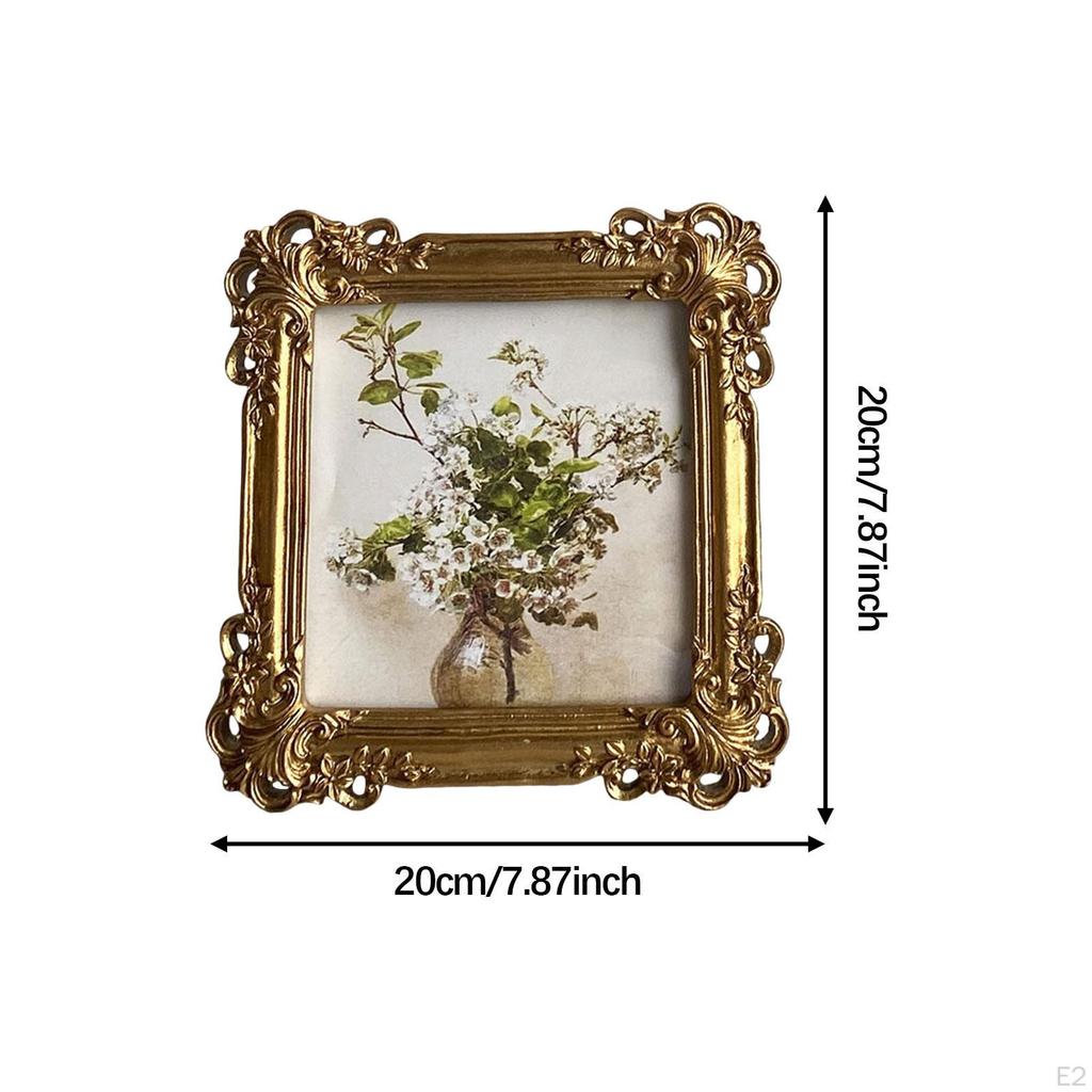 Vintage Picture Frame Antique European Holder Retro Baroque Home Decor for Bedroom Wedding