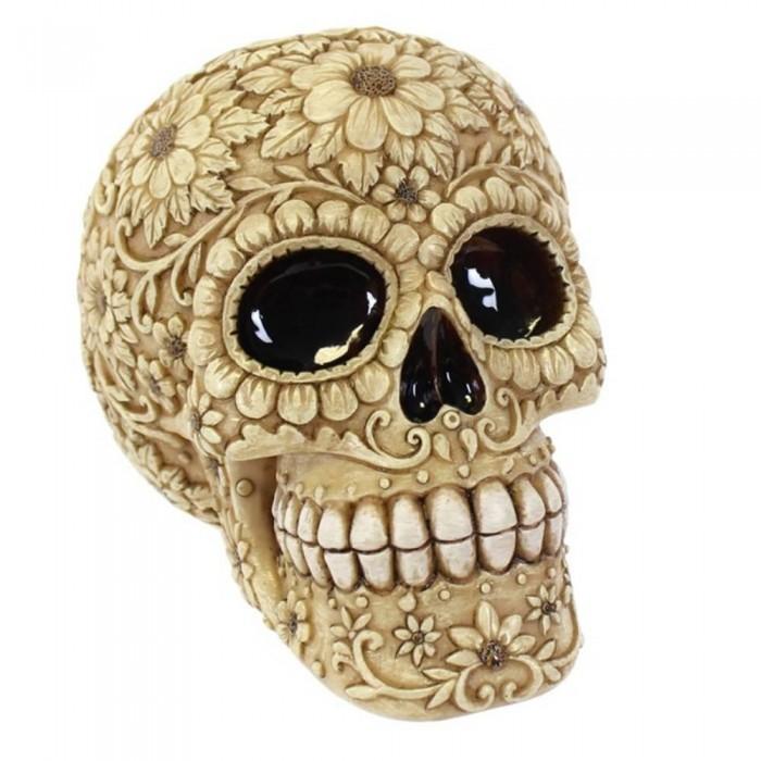 Something Different Floral Skull Money Box