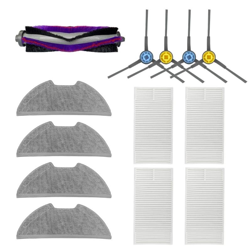 Vacuum Cleaner Rollers Brush Mopping Cloth Plastic Filter Side Brush Robot Vacuum Accessories Suitable for E10S Model