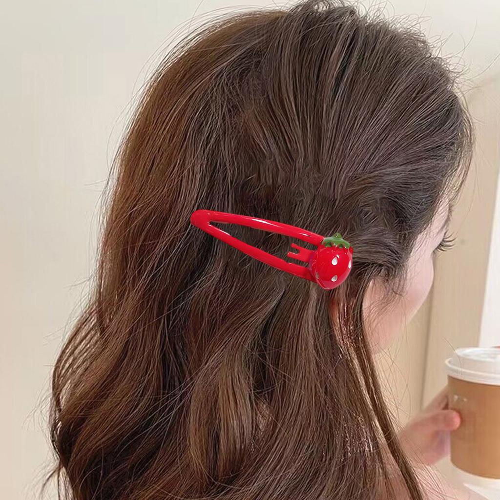 Strawberry Hair Clip Glitter Women Kid Hairgrips Headdress Barrettes Glitter Hair Tie Sweet 2000s Girls Hairpins