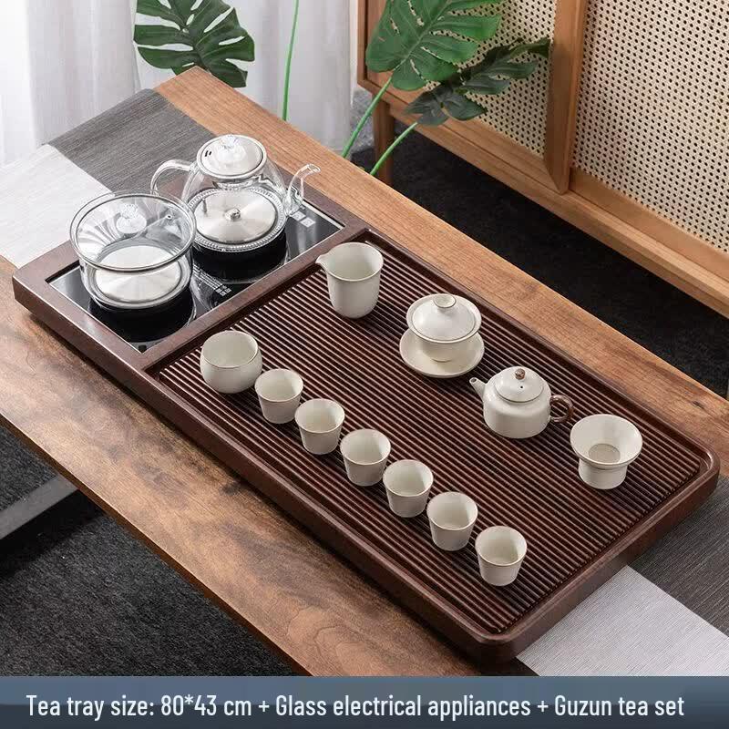 Jiakangming Automatic Wujin Stone Tea Tray Set with Electric Kettle