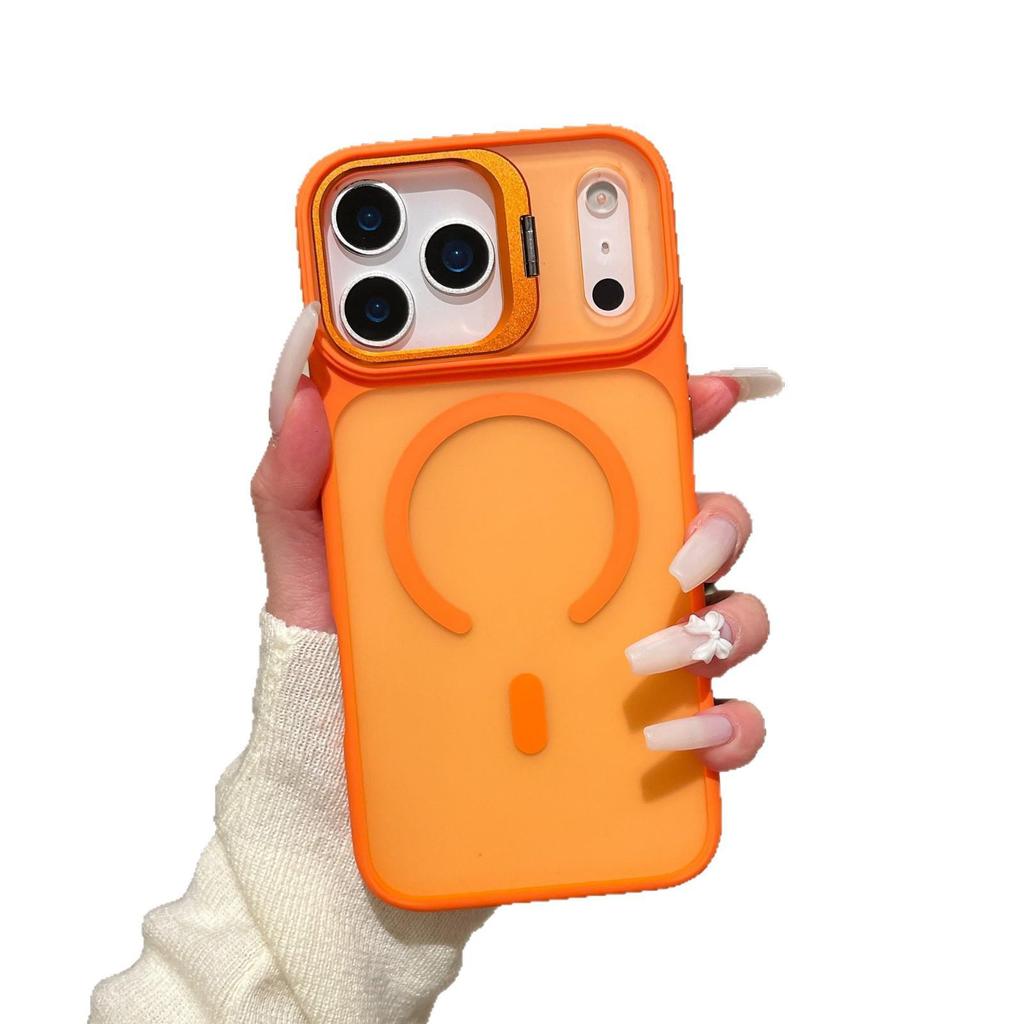 iPhone 17 Air Color-Block Hülle mit Hautgefühl, Metall-Kamerahalterung & Magnetischer Adsorption für Apple 16/15