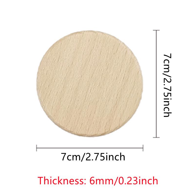 10 Pcs Flat Round Unfinished Wood Cutout Wood Slices for DIY Printing Art Craft Home Embellishments for Arts Crafts Projects