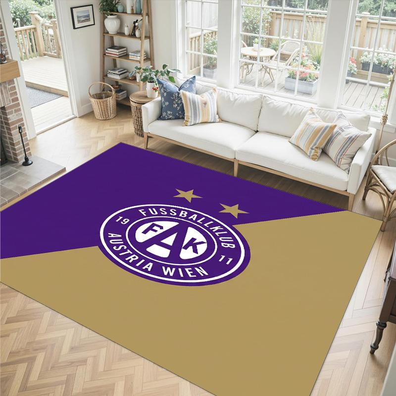 Austria Wien FC Design Crystal Velvet Carpet Cozy Non?Slip Printed Rug For Bedroom Living Room Entrance