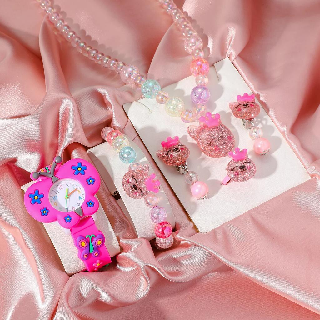 Popular Children's Butterfly Quartz Watch Set