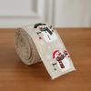 Cartoon 2M/Roll Christmas Tree Ribbon DIY Fabric Gift Packaging Webbing Reinforced Edge Snowman Wreath Making Tool Party Decor