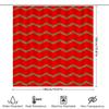 Gold Glitter Chevron Shower Curtain Red Modern Bathroom Decor Washable Fabric For Bathtub Privacy Size 69X70 (175Cm X 180Cm)