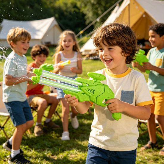 Pistola ad acqua per bambini Gioco d'acqua in cortile Giocattolo a lunga gittata 8-10 m Spruzzo Grande capacità Giocattolo ammollo acqua per esterno Estate Cortile Spiaggia