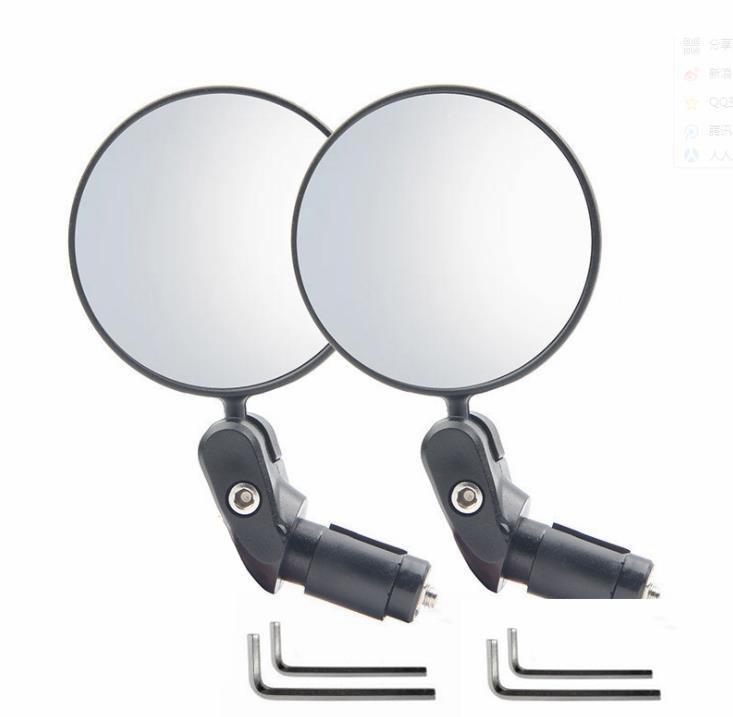 

2 велосипедных зеркала, торцевое зеркало для велосипедной перекладины, зеркало заднего вида для велосипеда с выпуклой линзой из HD-стекла, безопасное зеркало заднего вида для езды на велосипеде, простота установки Pack of 2 чёрный