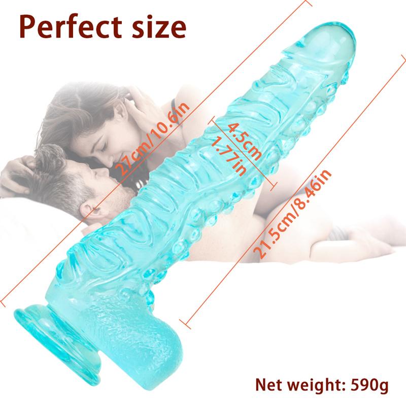 Female Artificial Dildo Crystal Transparent Dildo Adult Masturbator