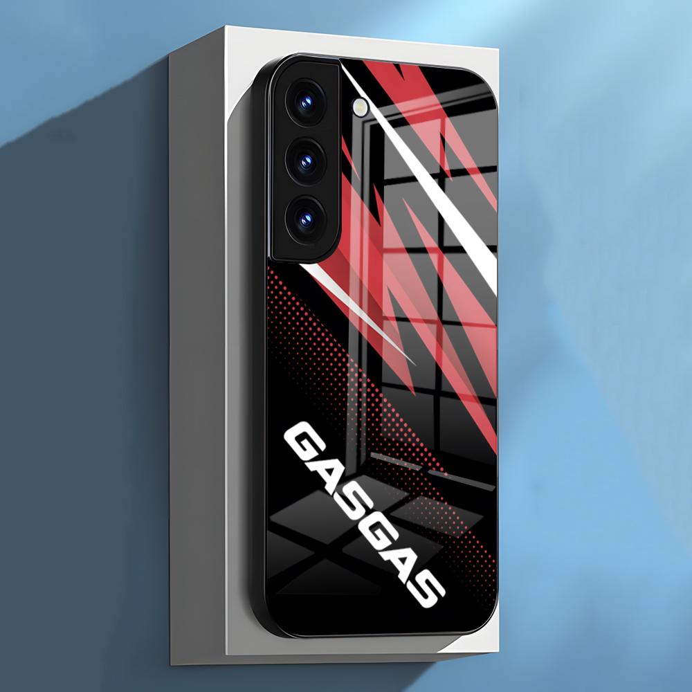 Motorcycle G-GasGas Phone Case For Samsung S26 S25 S24 FE S23 S22 S21 Plus S20 Ultra Note20Ultra Black Glass Cover