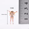 1:64 Pigtails Girl Model Mini Beach Figure Stimulated Realistic Photo Prop 3D Character Models for