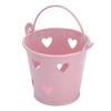 12 st Mini Metallhink Ihålig Hjärtformad Hink med Handtag för Godis Utomhus Blomma Kosmetika