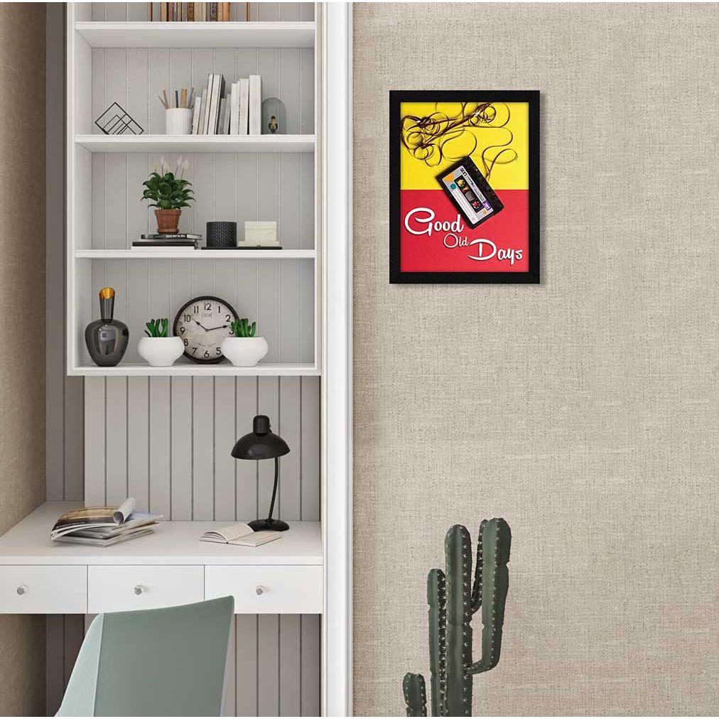 Motywacyjny cytat Dobre stare czasy, obraz ścienny w ramie, wielokolorowy, motywacyjny, 10 X 13 cali, zestaw 1