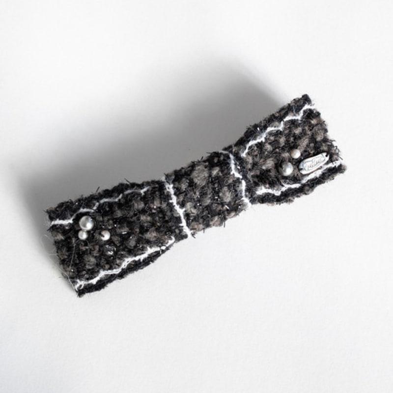 MERRYMOTIVE Tweed mit Perlenband Haarnadel (Dunkelgrau)