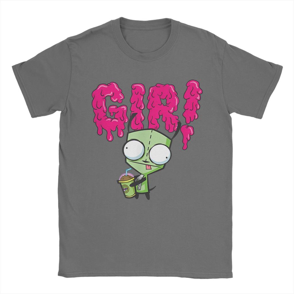Invader Zim Gir Slime Slush Mens T Shirts Novelty Tee Shirt Short Sleeve Crew Neck TShirts Pure Cotton Summer Tops