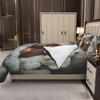 Lifesmells 2/3Pcs Teddy Bear Duvet Cover Set Teddy Bear Bed Cover Set Cozy Bedding Set Holiday Gift Idea For Merry Christmas