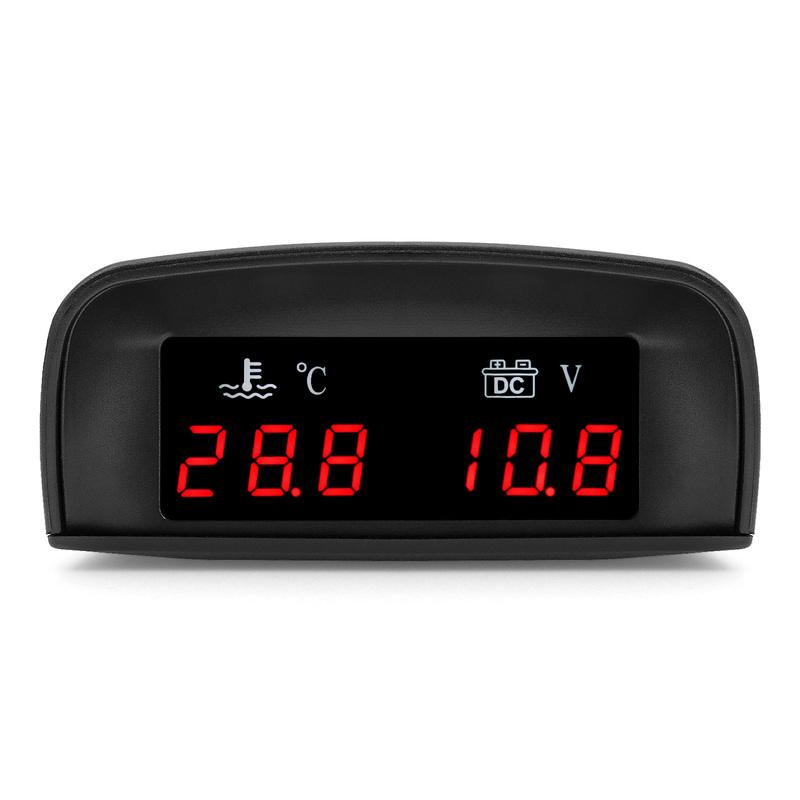 2 IN 1 Water Temperature Gauge Digital Led Voltmeter For Car Truck Motorcycle Car Temperature Sensor 10mm 1/8 NPT Celsius Degree