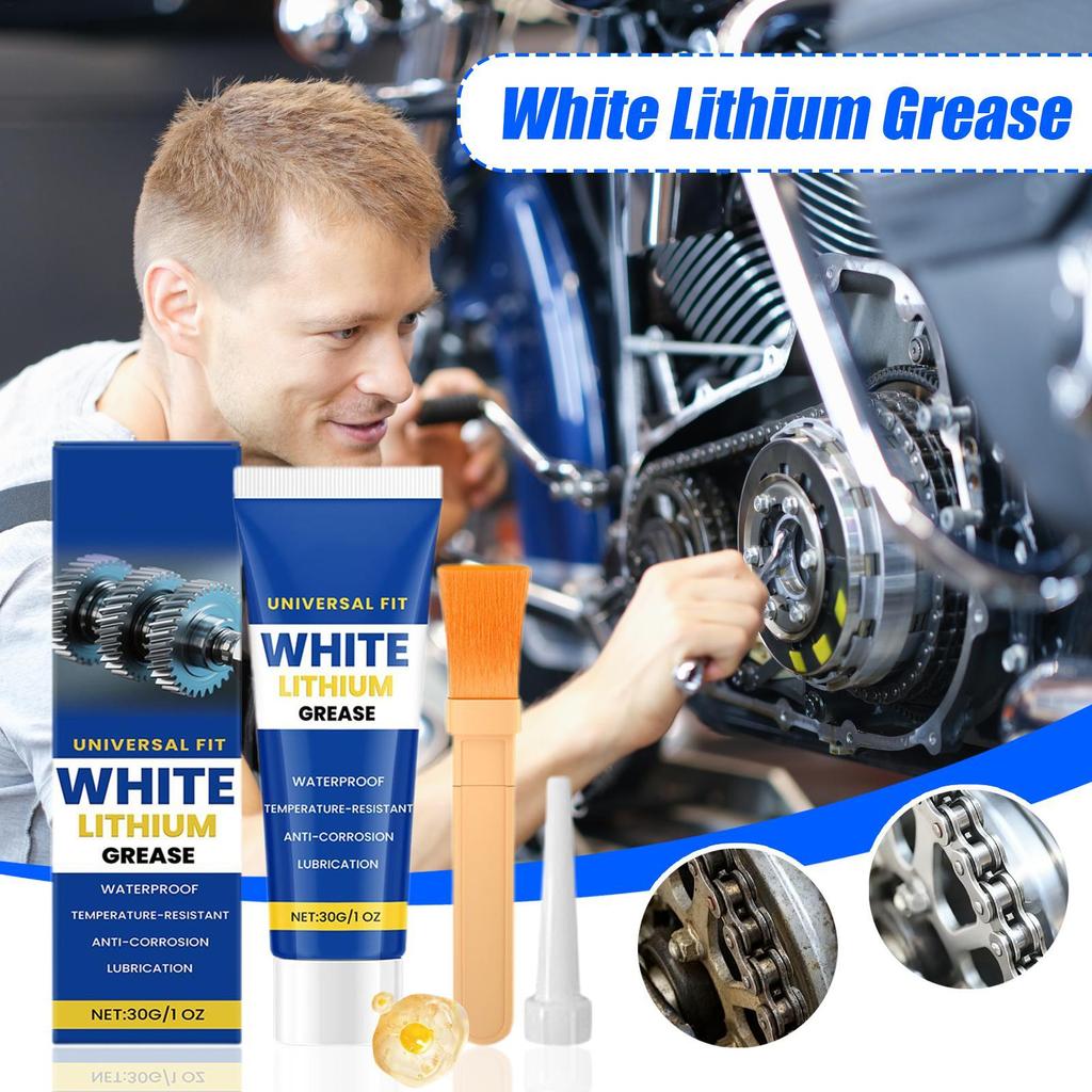 White Lithium Grease Waterproof Lubricant Long-Lasting Bearing & Hinge Grease for Auto Garage Door Fleet & Metal Maintenance