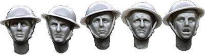 ARPA Productions WW2 Commonwealth Británico Mark II Cabeza con Casco Juego de 5 Kits de Resina ARPAH35016 1/35 (Humano)
