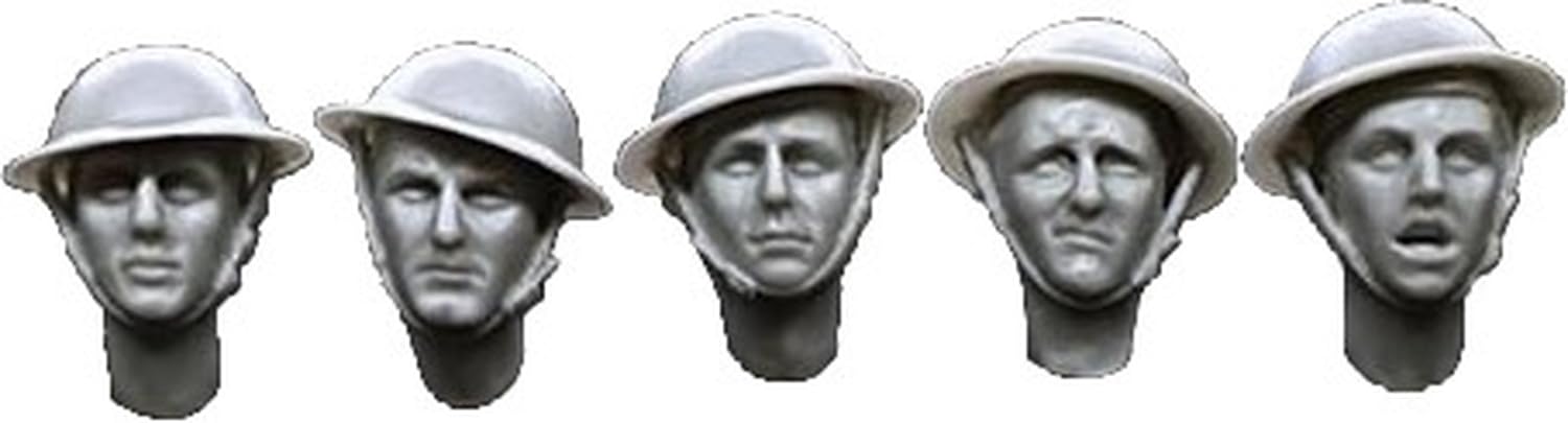 

ARPA Productions WW2 Британское Содружество Марк II Шлемная Голова Набор из 5 смоляных наборов ARPAH35016 1/35 (Человек)