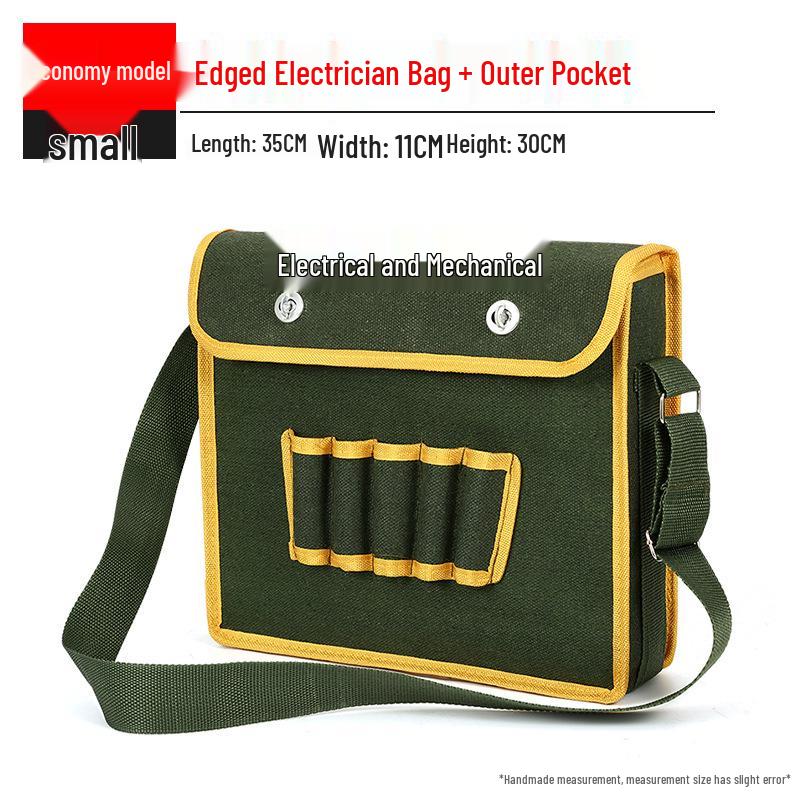 Multifunctional Electrician Crossbody Tool Bag - Canvas, Extra Thick with Large Capacity Pockets for Men
