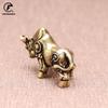 Copper Wall Street Bullfight Statue Office Desktop Lucky Feng Shui Ornament Home Decoration Crafts Vintage Brass Bull Figurines